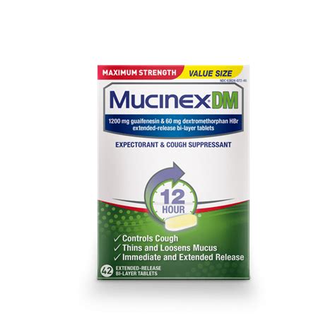 Mucinex Dm 12 Hour Maximum Strength Expectorant And Cough Suppressant