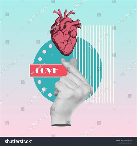 Hand Holding Human Heart Drawing