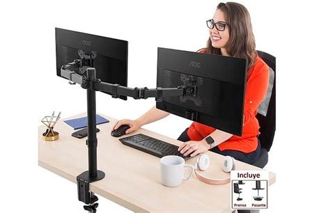 Soporte Doble Monitor En Mesa