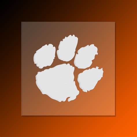 Clemson Paw Stencil