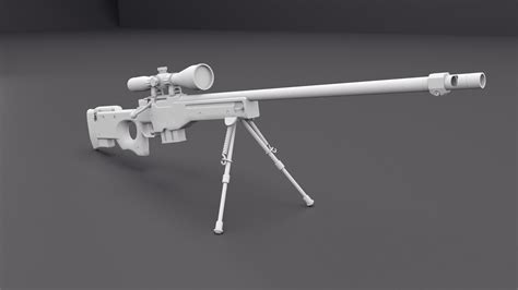 Awm Sniper Rifle 3d Model On Behance