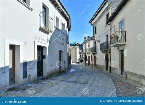 The Abruzzo Village Of Rivisondoli Italy Stock Image Image Of