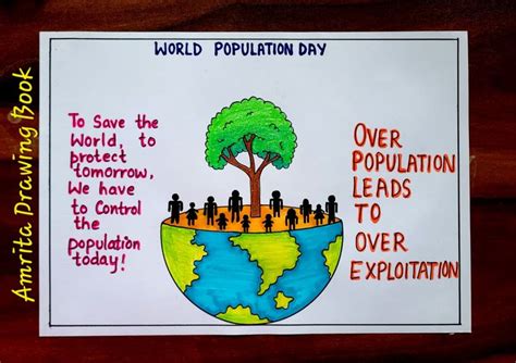 World Population Day Drawing poster | Population Day drawing with ...