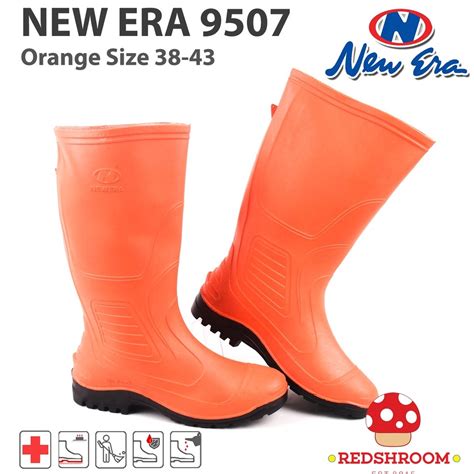 Jual Irae 80 Sepatu Boot Tinggi New Era 9507 Orange Kebersihan