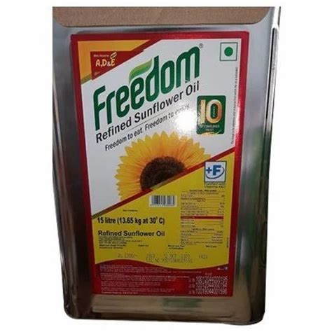 Sundrop Freedom Refined Sunflower Oil Packaging Type Plastic