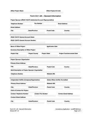 Fillable Online Dec Ny RGGI Form CA 1 2A General Information Fax