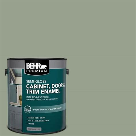 BEHR PREMIUM 1 Gal N390 4 Bitter Sage Semi Gloss Enamel Interior