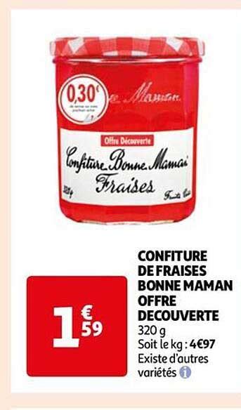 Promo Confiture De Fraises Bonne Maman Offre Découverte chez Auchan