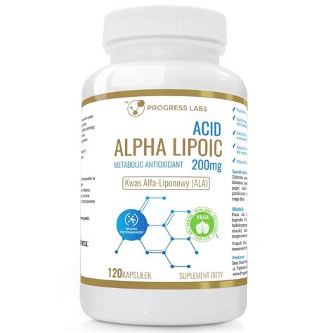 Kwas Alfa Liponowy Alpha Lipoic Acid 200mg 120kaps Erlipl