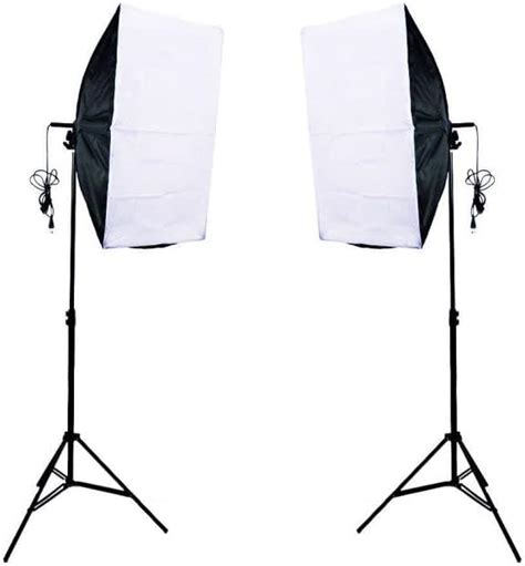 Kit de Iluminação Duplo Foto e Video Luz Contínua Softbox 50x70cm e