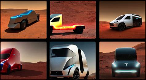 Tesla Unveils Cybertruck On Mars Designs Generated By Its Ai