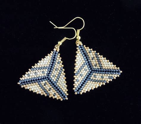 Peyote Earring Pattern Seed Bead Pattern Bead Triangle Etsy