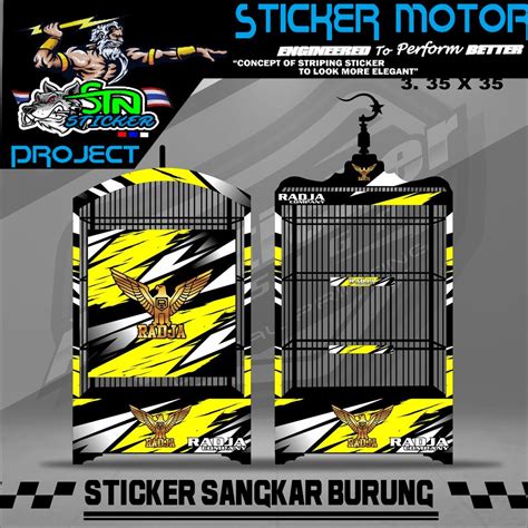 Jual Stiker Sangkar Burung Kotak Sticker Decal Kandang Burung Ebod