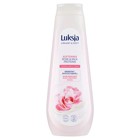 Luksja Creamy Soft Kremowy płyn do kąpieli wygładzające róża i