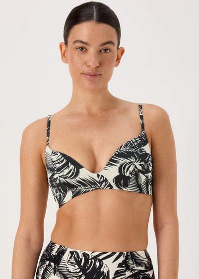 Monochrome Palm Bikini Bottoms Matalan