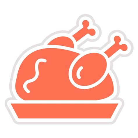 Premium Vector Cooked Chicken Vector Icon Design Illustration