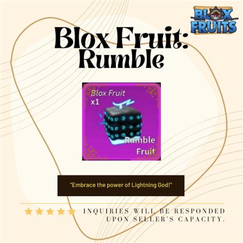 Rumble Blox Fruits Read Description Etsy