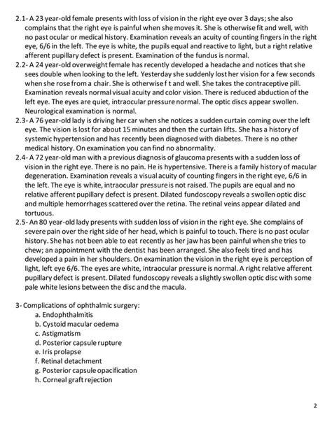 Ophthalmology Assessment Questions Answers Pdf