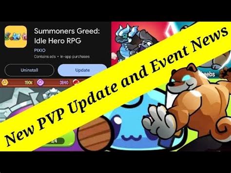 New Pvp Update And Cheebs Event News Summoner S Greed Youtube