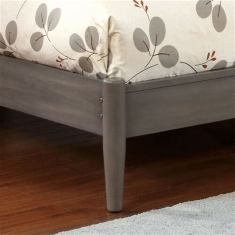 Furniture Of America Belkor Solid Wood Full Platform Bed In Gray 1