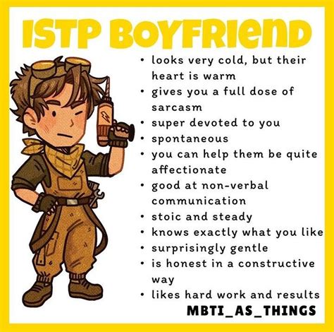 ISTP Boyfriend Mbti Istp Personality Mbti Personality