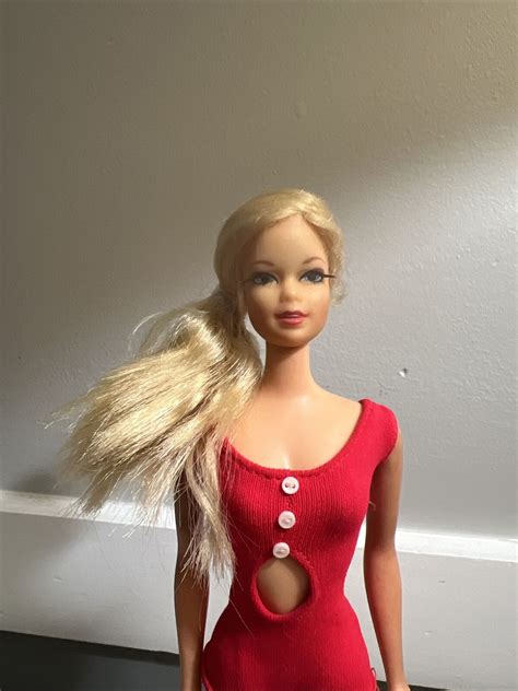 Vintage 1960s Stacey Barbie Doll Twist Turn Tnt Body Blonde Swimsuit