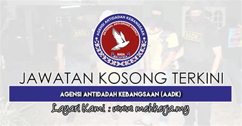 Jawatan Kosong Terkini Di Agensi Antidadah Kebangsaan Aadk Mei