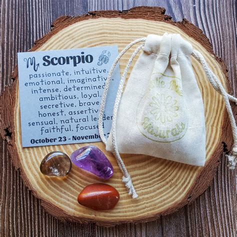 Scorpio Gemstone Set Scorpio Crystal Set Zodiac Gift for Scorpio ...