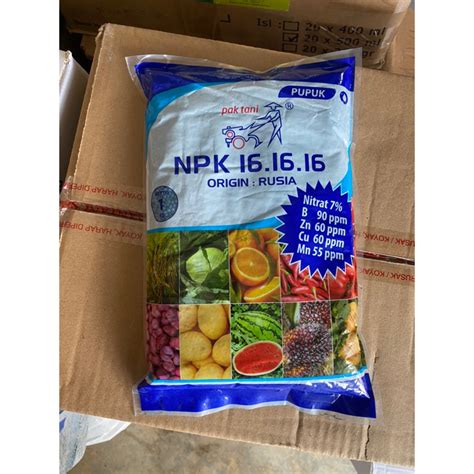 Jual Pupuk NPK 16 16 16 Pak Tani Saprotan Utama Mutiara Kemasan Asli