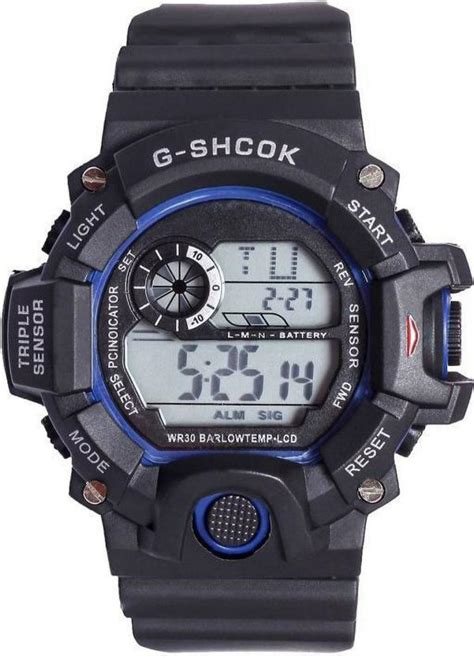 Blutech Digital Blue Dial Black Strap Watch For Boys - JioMart