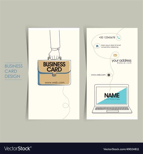 Office style business card set Royalty Free Vector Image