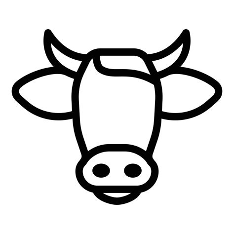 Cow Face Outline