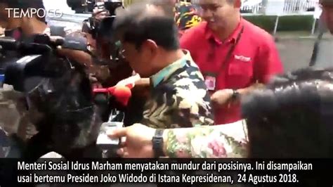 Idrus Marham Mengundurkan Diri Sebagai Menteri Sosial Video Dailymotion