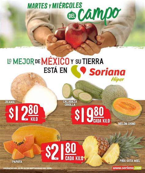 Folleto Ofertas Frutas y Verduras Soriana 22 y 23 de Septiembre 2020 by ...