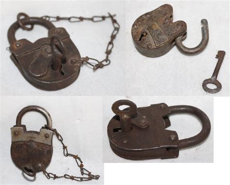 4 Antique Padlocks 18th 19th Century Catawiki