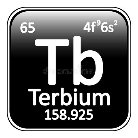 Periodic Table Element Terbium Icon Stock Illustration Illustration