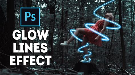 Neon Glow Lines Effect Around Person Photoshop Tutorial Youtube