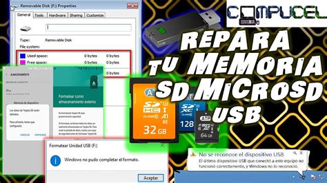 COMO REPARAR MEMORIA DAÑADA 100 EFECTIVO SD MICROSD PENDRIVE