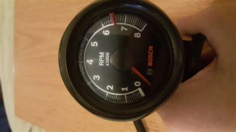 Bosch Sport Ii Tachometer Black Tach Cylinder Engine