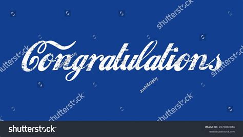 Creative Calligraphy Congratulations Handwritten Modern Brush Stock ...