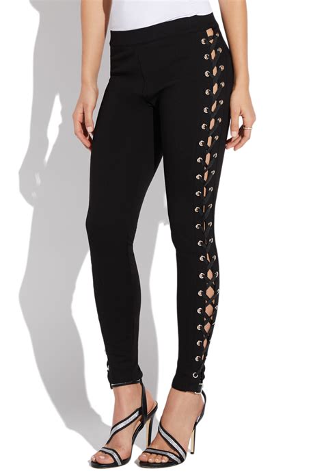 Side Lace Up Leggings Shoedazzle