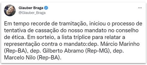 Conselho De Ética Abre Processo Contra Glauber Braga