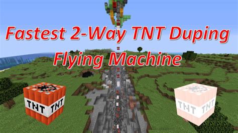 Fastest 2 Way TNT Duping Flying Machine In Minecraft YouTube