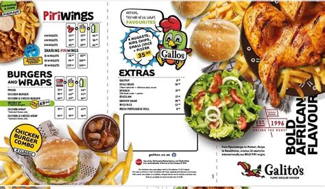 Galitos Menu With Updated Prices In South Africa 2024