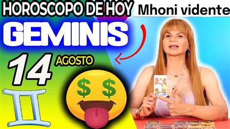 💸te Llega Una Importante Suma De Dinero🤑 Geminis ♊ Monhi Vidente🔮 Horoscopo De Hoy 14 De Agosto