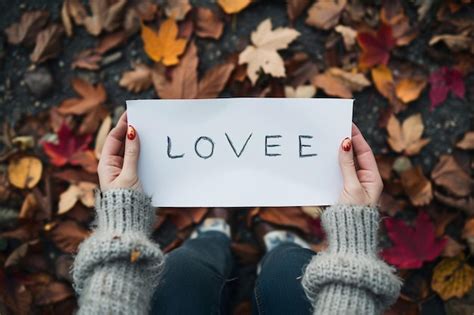 Premium Photo Person Hands Holding Paper With Love Title