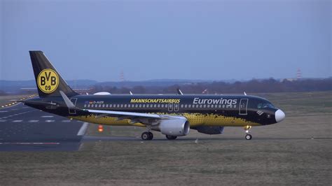 Amazing Eurowings Borussia Dortmund Airbus A Evening Arrival At