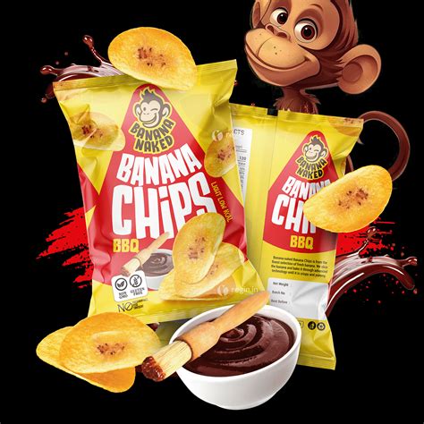 Banana Naked Brand Chips Pouch Design Behance