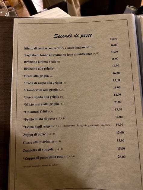 Menu Da Al Capolinea Ristorante Cant