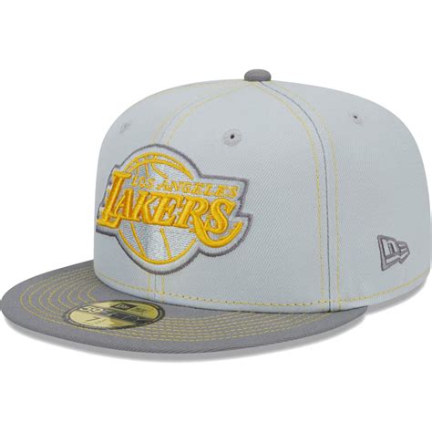 New Era Los Angeles Lakers Gray Color Pop 2023 59FIFTY Fitted Hat